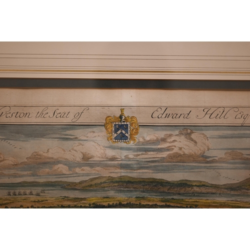 332 - Two hand-coloured architectural engravings - Alveston the Seat of Edward Hill, and Castle Howard, 38... 