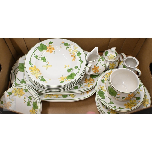 366 - A Villeroy & Boch 'Geranium' dinner/coffee part service (2 boxes)