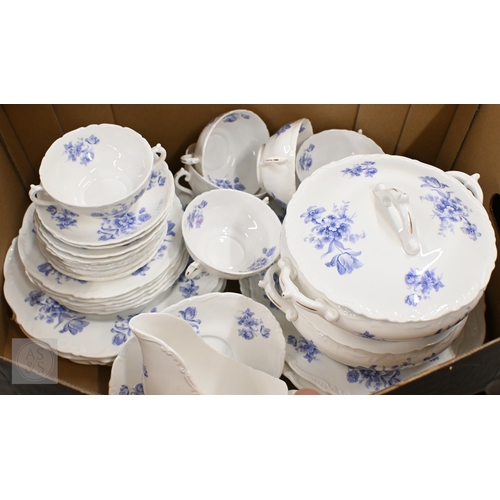 394 - A Wedgwood Williamsburg 'Bianca' coffee set for four including pot, a Copeland Spode 'Royal Jasmine'... 