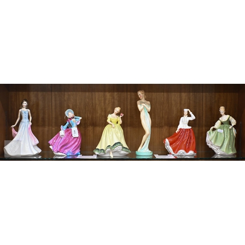 403 - A scarce Royal Doulton figure 'Dawn' HN1858 repaired to/w eleven other Doulton ladies 2 a/f and seve... 