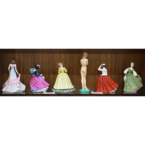 403 - A scarce Royal Doulton figure 'Dawn' HN1858 repaired to/w eleven other Doulton ladies 2 a/f and seve... 