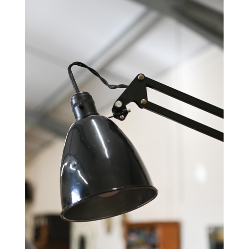 83 - A Herbert Terry 1930s black 1208 model Anglepoise factory lamp - the first of the Herbert Terry comm... 