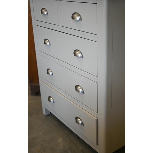 87 - A modern 'truffle' painted chest of drawers (boxed) 80 cm w x 40 cm d x 95 cm h Unused ... 