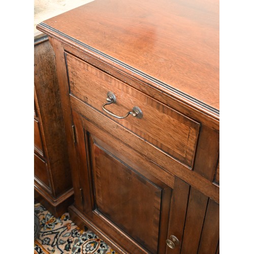 227 - A good quality reproduction mahogany sideboard with three drawers over fielded panelled cupboard doo... 