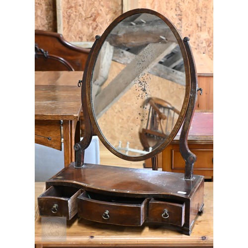 147 - Two Victorian mahogany framed toilet mirrors, a/f (2)