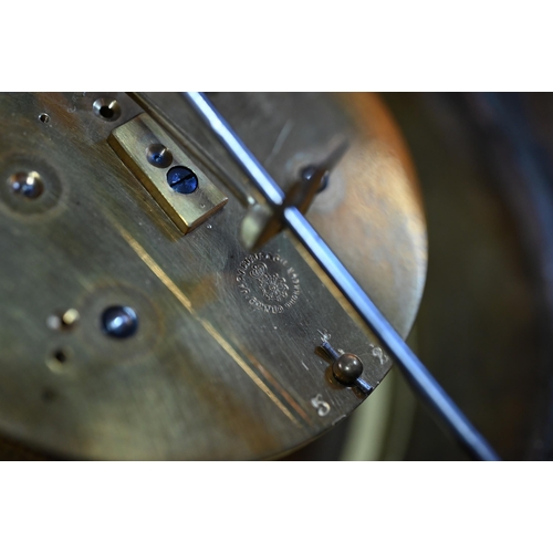 676 - An antique French gilt metal 8-day cartel clock, the 8-day two train movement by Japy Freres, striki... 