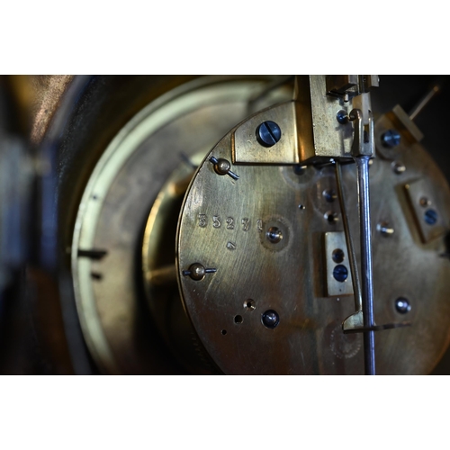 676 - An antique French gilt metal 8-day cartel clock, the 8-day two train movement by Japy Freres, striki... 