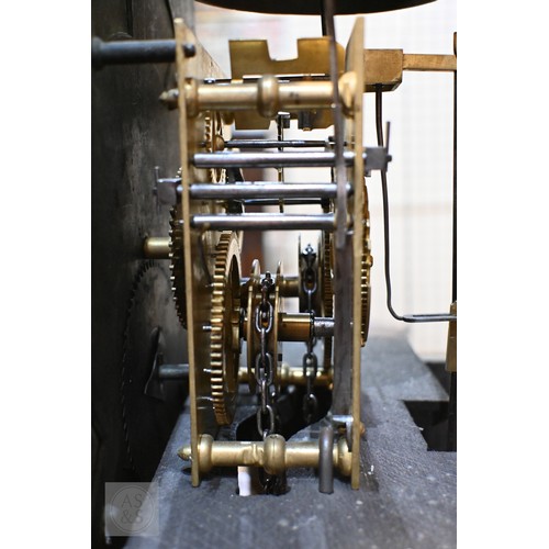662 - Whitehurst, Derby, an 18th century oak 30 hour longcase clock, the square brass dial with roman nume... 