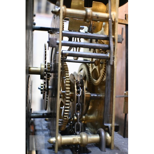 662 - Whitehurst, Derby, an 18th century oak 30 hour longcase clock, the square brass dial with roman nume... 