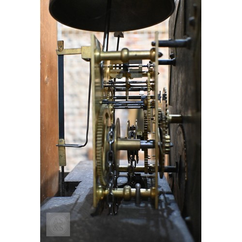 662 - Whitehurst, Derby, an 18th century oak 30 hour longcase clock, the square brass dial with roman nume... 