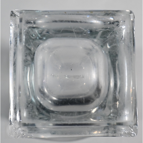 416 - Four Daum (France) heavy glass bowls and a Crystal d'Arques vase (5)