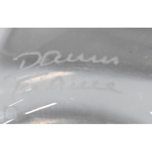 416 - Four Daum (France) heavy glass bowls and a Crystal d'Arques vase (5)