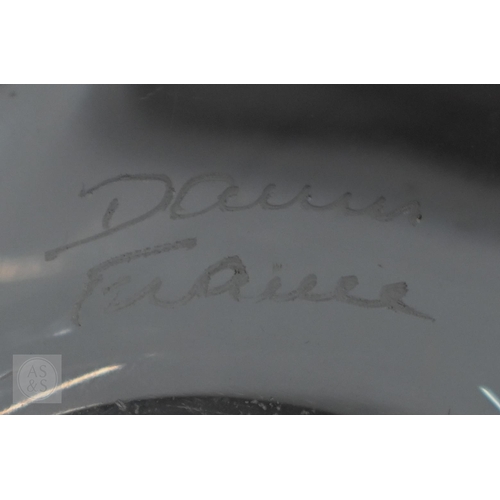 416 - Four Daum (France) heavy glass bowls and a Crystal d'Arques vase (5)