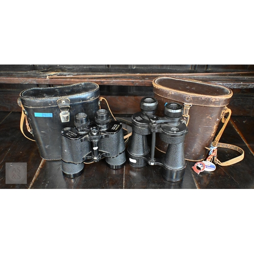 381 - #A vintage pair of Ross (London) 10 x 50 Stepmur binoculars no. 42155, to/w a pair of Optomax (Japan... 