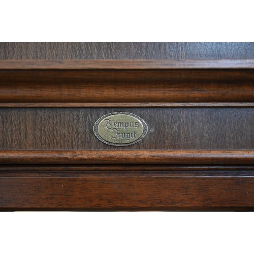 268 - A 20th century 'Tempus Fugit' longcase clock, brass dial with silvered chapter ring and roman numera... 