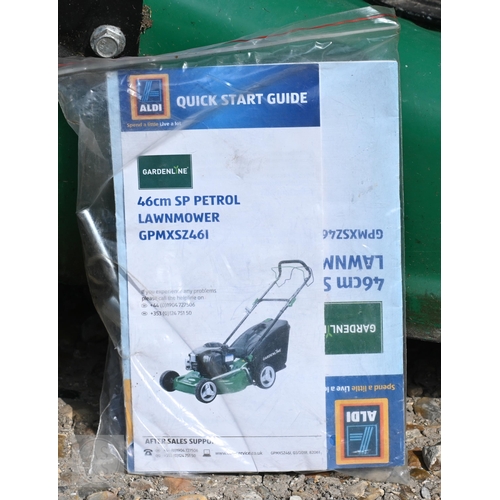 10 - A Gardenline GPMXSZ461 petrol lawn mower, c/with grass box and instructions, little used