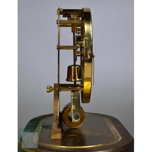 373 - A Kundo Electronic mantel clock under dome, 23 cm high