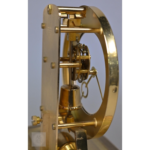 373 - A Kundo Electronic mantel clock under dome, 23 cm high