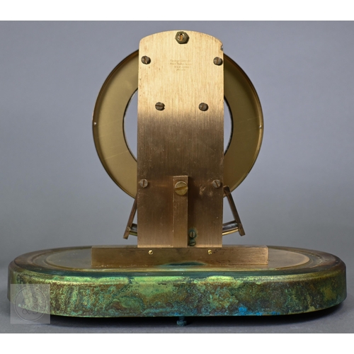 373 - A Kundo Electronic mantel clock under dome, 23 cm high