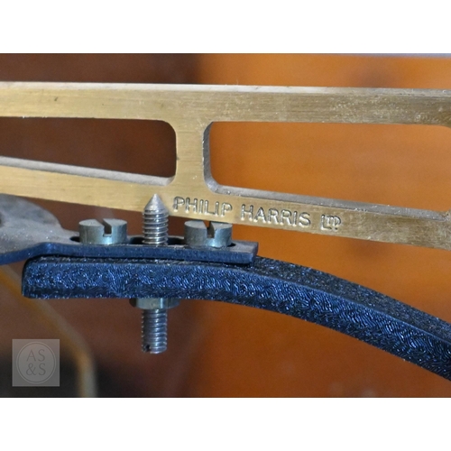 374 - #A vintage chemical balance in glazed case