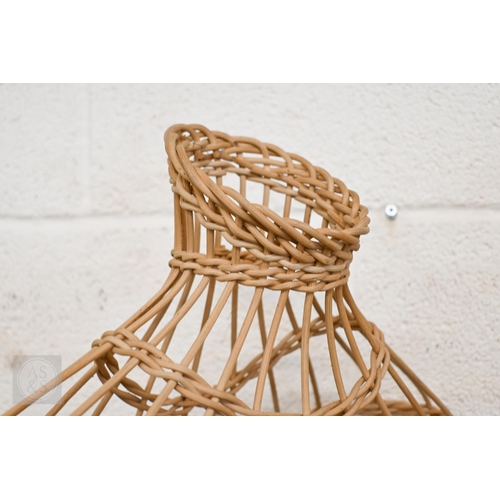 386 - Two vintage wicker ladies' clothes shop display stands