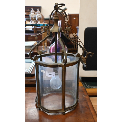 390 - Three hall ceiling light fittings