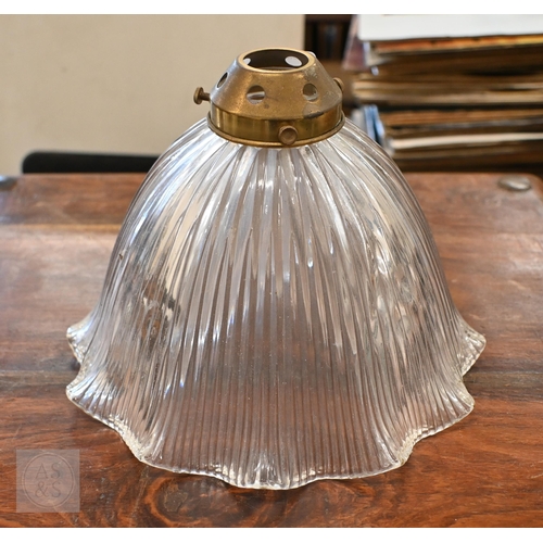 391 - Three vintage glass ceiling lightshades (3)