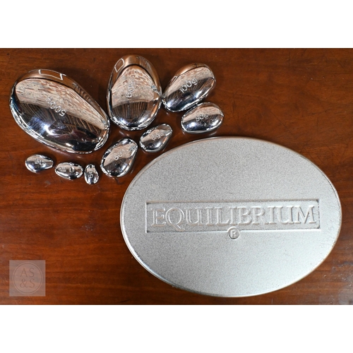 403 - #A set of Sebastian Conran design 'Equilibrium' scales with liner and tin of weights