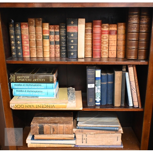 542 - A quantity of 19th century and later leather bound and other vols - poetry and literature, art and a... 