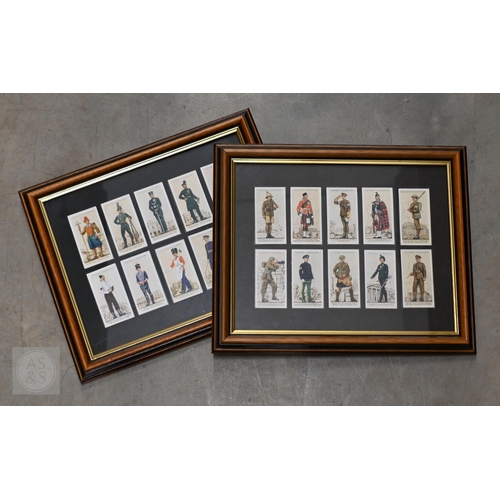 547 - A quantity of reproduction and some vintage cigarette cards - framed and in albums (box)