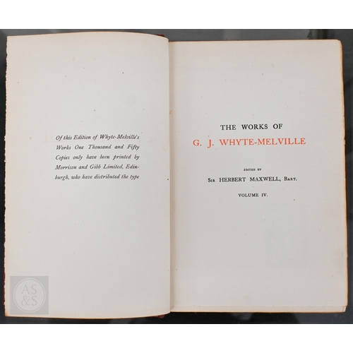 548 - Whyte-Melville, G J - works on 24 vols, gilt dec red calf 1898-1902, 8vo