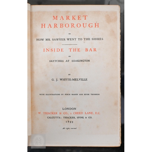 548 - Whyte-Melville, G J - works on 24 vols, gilt dec red calf 1898-1902, 8vo