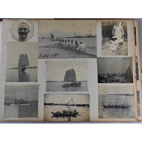 715 - An early 20th century Anglo-Chinese Shanghai photograph album, images within record the  Chang-Hai /... 
