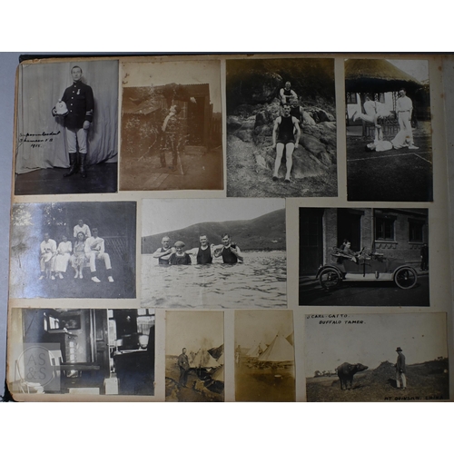 715 - An early 20th century Anglo-Chinese Shanghai photograph album, images within record the  Chang-Hai /... 