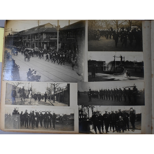 715 - An early 20th century Anglo-Chinese Shanghai photograph album, images within record the  Chang-Hai /... 
