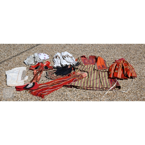 826 - A collection of various early 20th century Hungarian folk costume of traditional designs, and includ...