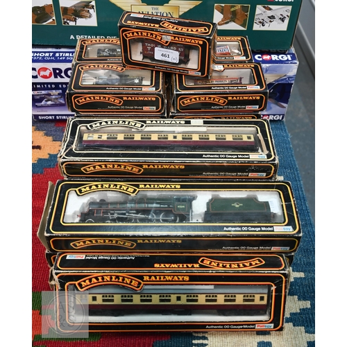 Three boxed Palitoy Mainline Railways 00 gauge locomotives, to/w five carriages and twenty one wagons (29)