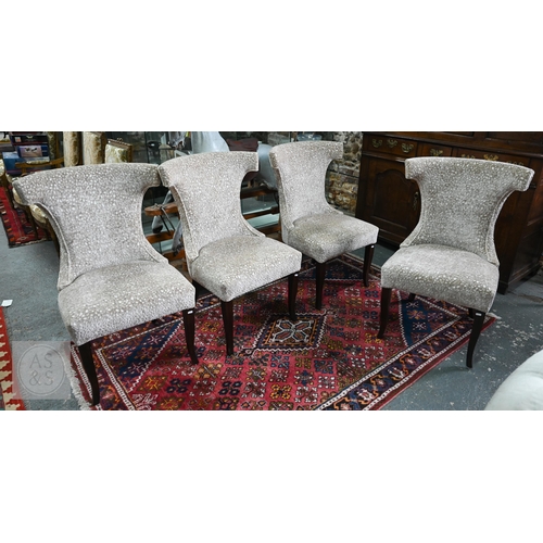 527 - A good set of ten Chairmaker 'Ritz' dining chairs in Colefax & Fowler beige Clarence fabric, c/w... 