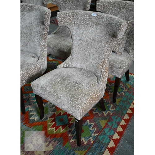 527 - A good set of ten Chairmaker 'Ritz' dining chairs in Colefax & Fowler beige Clarence fabric, c/w... 