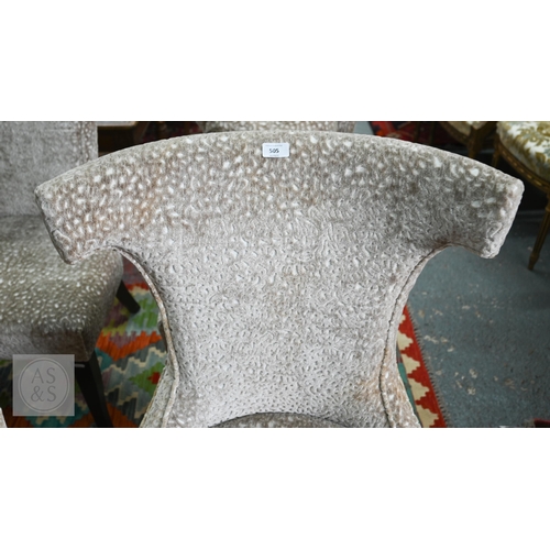 527 - A good set of ten Chairmaker 'Ritz' dining chairs in Colefax & Fowler beige Clarence fabric, c/w... 