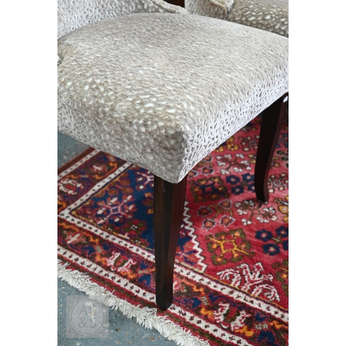 527 - A good set of ten Chairmaker 'Ritz' dining chairs in Colefax & Fowler beige Clarence fabric, c/w... 