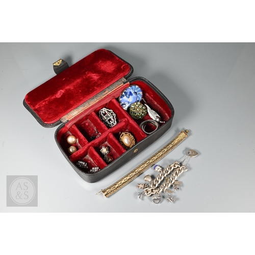 185 - A green jade bead necklace with yellow metal beads and clasp, stamped 14k; another green jade neckla... 