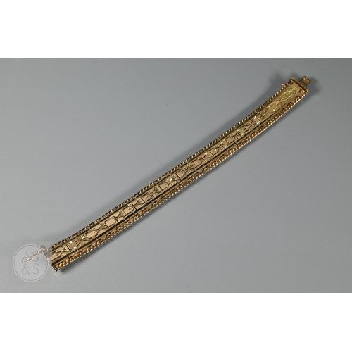 185 - A green jade bead necklace with yellow metal beads and clasp, stamped 14k; another green jade neckla... 