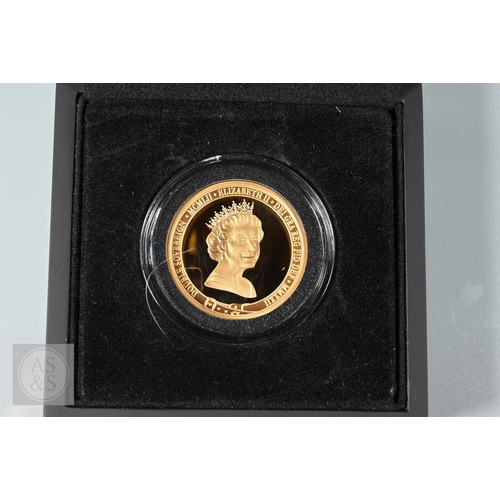 249 - A Queen Elizabeth II Memorial gold double sovereign, 2022, 32mm, 16g, Ascension Island, edition of 9... 