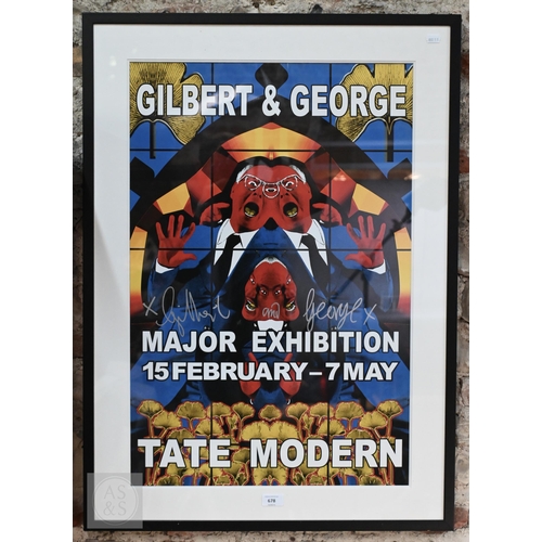 TATE MODERN GILBERT & E 「LIFE」額装 A Gilbert & George exhibition poster, Tate Modern (2007), signed