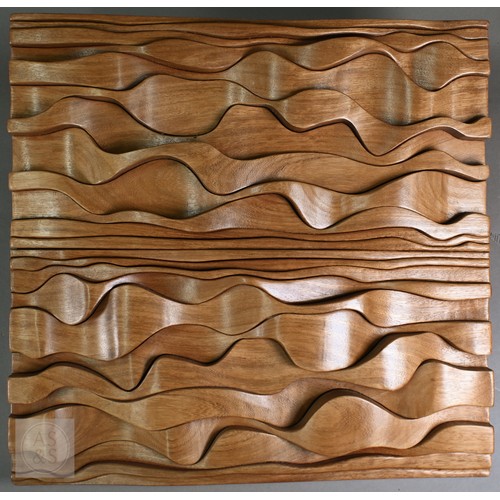 589 - Brian Wilshire (1930-2010), a bespoke abstract multi-component wall sculpture 'Waves', walnut, penci... 