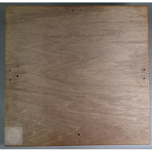 589 - Brian Wilshire (1930-2010), a bespoke abstract multi-component wall sculpture 'Waves', walnut, penci... 