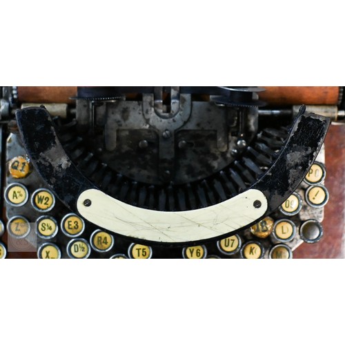 693 - A 19th Century Salter typewriter with tin cover, to/w a John Jardine (Nottingham) Bar-Let typewriter... 