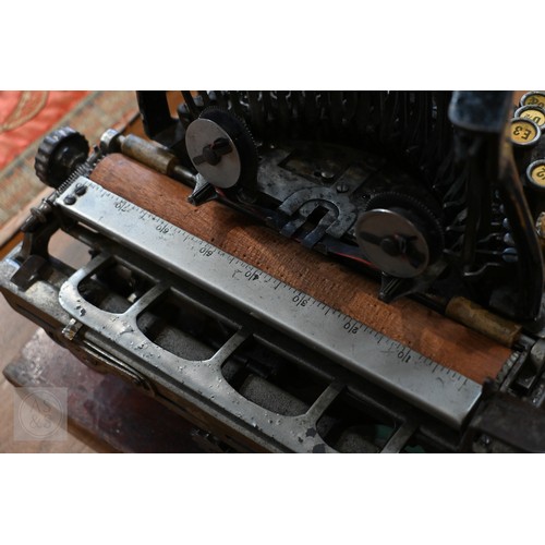 693 - A 19th Century Salter typewriter with tin cover, to/w a John Jardine (Nottingham) Bar-Let typewriter... 