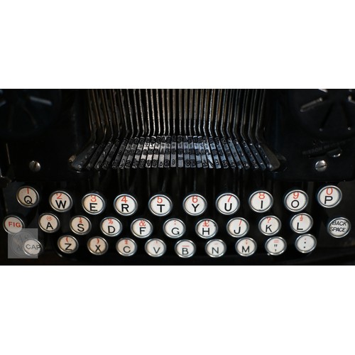 693 - A 19th Century Salter typewriter with tin cover, to/w a John Jardine (Nottingham) Bar-Let typewriter... 